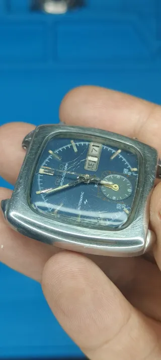 Reloj Seiko Monaco Cronógrafo Automático Azul