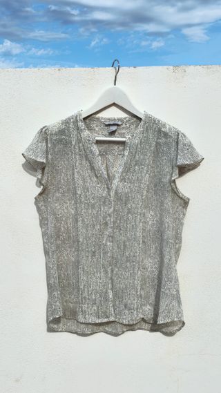 Camisa H&M Beige y Gris