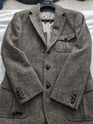 Chaqueta Tweed J.Crew Marrón y Negro