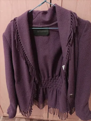 Chaqueta Lana Virgen 100% Morada