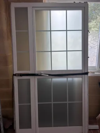 Puerta aluminio con fijo