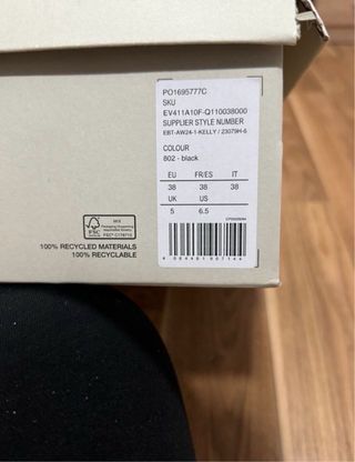 Botas altas negras talla 38