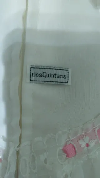 Vestido Flamenca Niña Blanco y Rosa