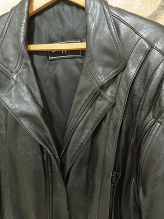 Cazadora Piel Ovina Napa Vintage Hombre Negra