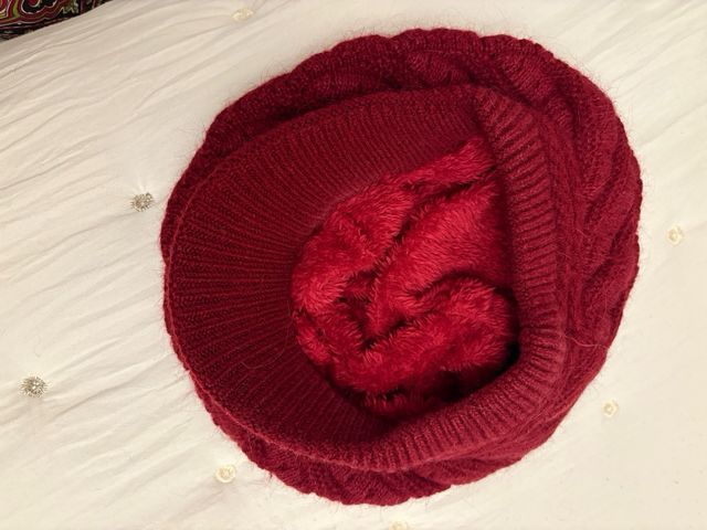 Gorro de lana rojo
