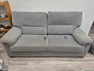 Sofá biplaza gris