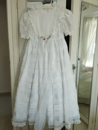 Vestido de Comunión Organza Blanco