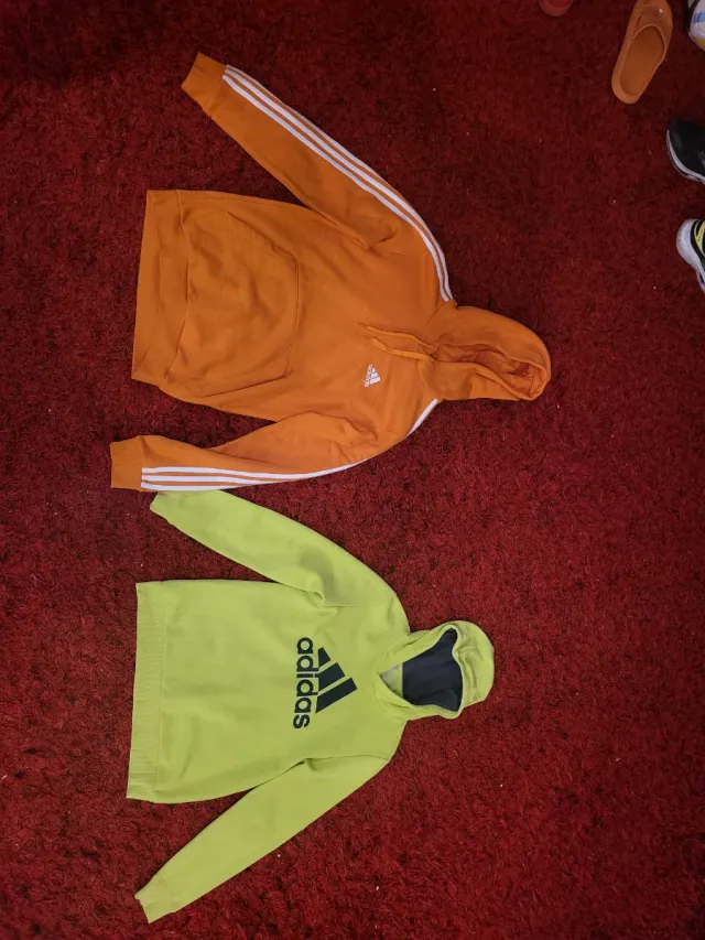 2 Sudaderas Adidas Naranja y Verde