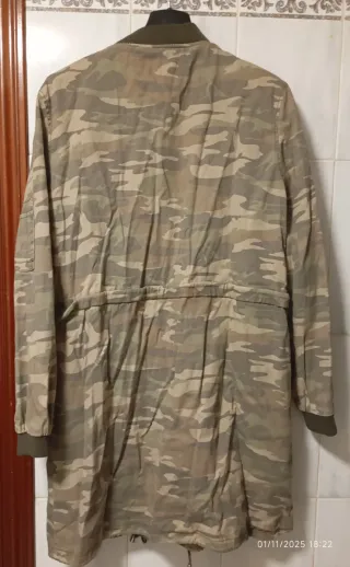 Parka larga camuflaje