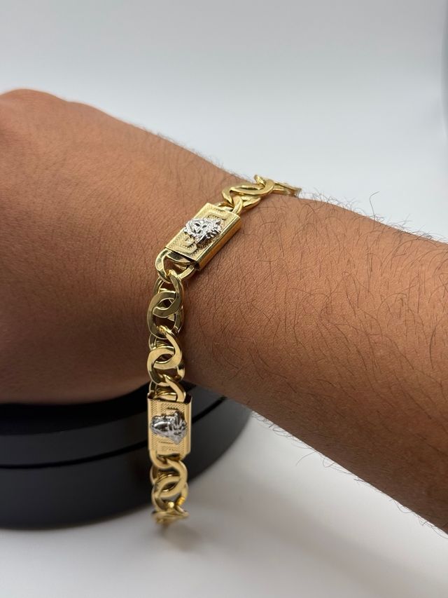 Ref37 Pulsera de versacé de oro de 18k