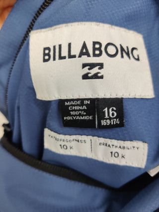 Cazadora reversible Billabong Talla 16