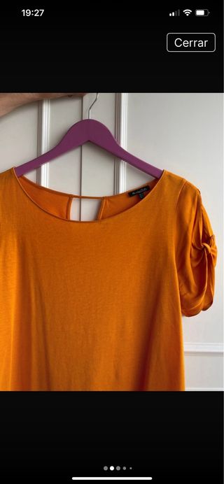 Camiseta naranja Massimo Dutti
