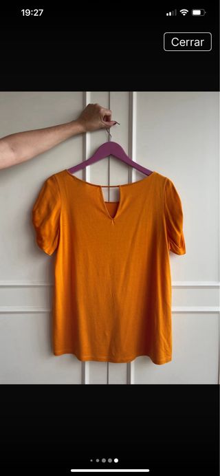 Camiseta naranja Massimo Dutti