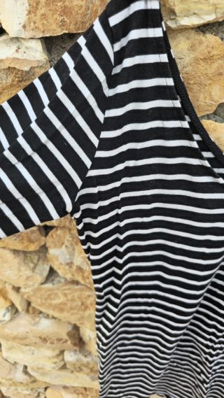 Vestido H&M Rayas Blanco y Negro