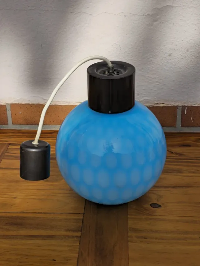 Lámpara colgante azul vidrio