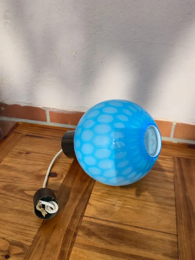 Lámpara colgante azul vidrio