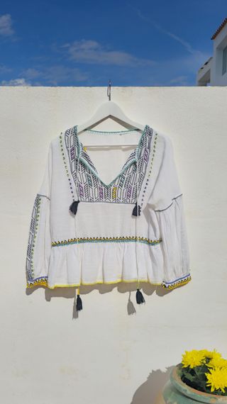 Blusa hippie bordada por mi!