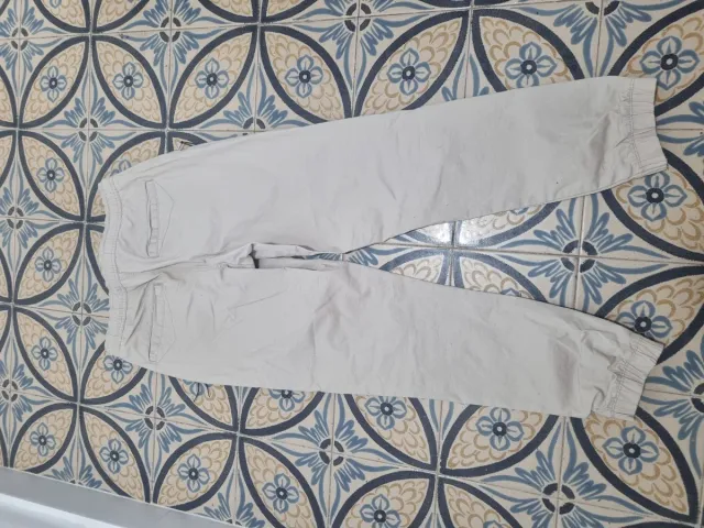 Pantalón largo beige hombre jogger 