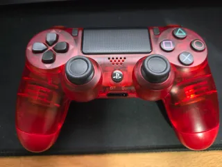Mando PS4 Dualshock 4 v2 Rojo Transparente