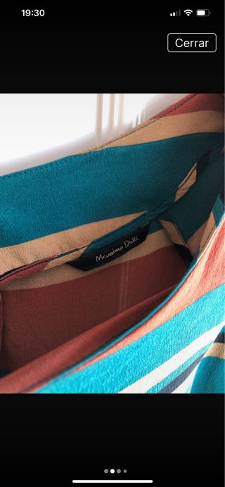 Blusa seda Massimo Dutti rayas