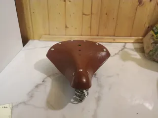 Sella bici vintage marrone