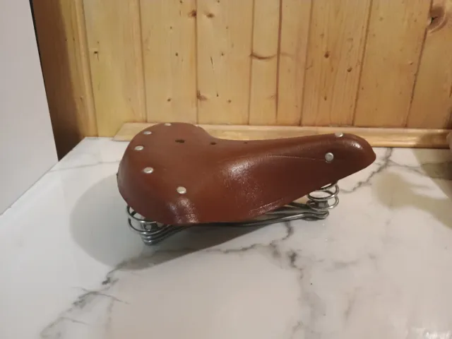 Sella bici vintage marrone