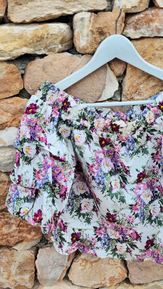 blusa sin hombros mango