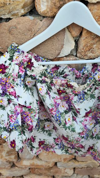 blusa sin hombros mango