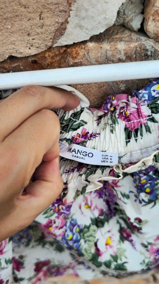 blusa sin hombros mango