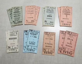 15 biglietti del treno portoghese Old CP