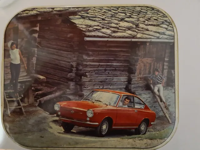 Scatola Latta Vintage Fiat 850 Coupé