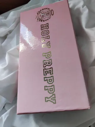 Pulsera Holy poppy Dorada con Lazos Rosas