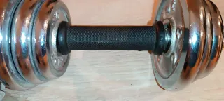 Mancuernas Cromadas y Pesas con discos