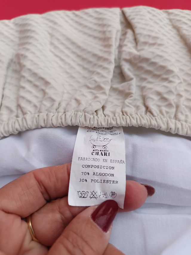 Saco Carrito Bebé beige de Encaje