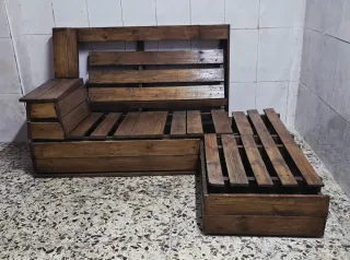 Sofá Rinconera Madera Exterior