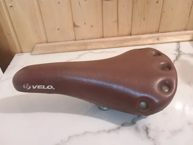 Sella bici vintage marrone
