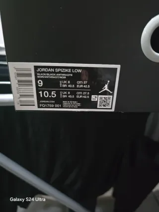 Jordan Spizike Low Nero Taglia 42,5