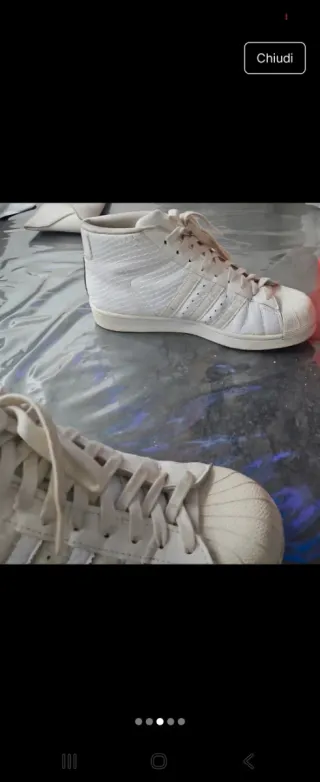 Scarpe Adidas alte beige/bianche