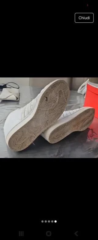 Scarpe Adidas alte beige/bianche