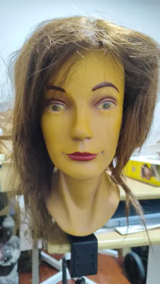 Cabeza Maniquí Peluquería Beige/Marrón