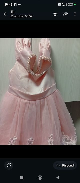 Abito festa bambina 7-8 anni