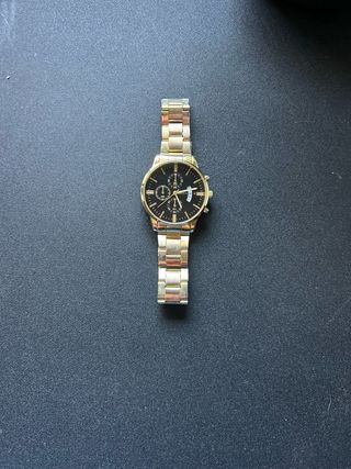 Orologio da uomo di lusso Geneva in oro e nero