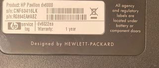 HP Pavilion dv6000 Nero Lucido leggi bene