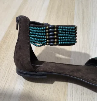 Sandalias Graceland Talla 42 Marrón y Turquesa