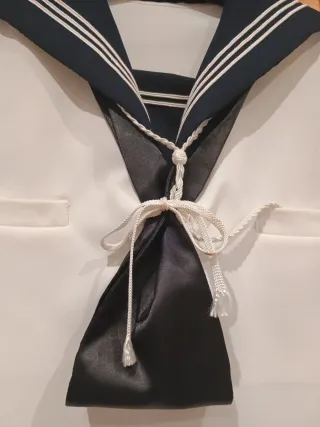 Traje marinero comunión blanco y azul