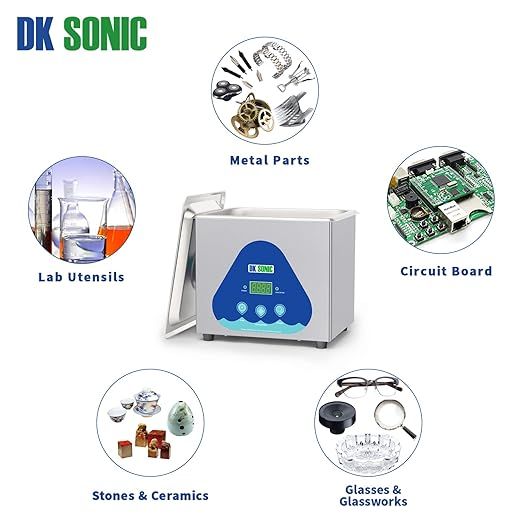 Pulitore ad ultrasuoni DK SONIC, pulitore professionale per occhiali ad ultrasuoni da 1,5 l