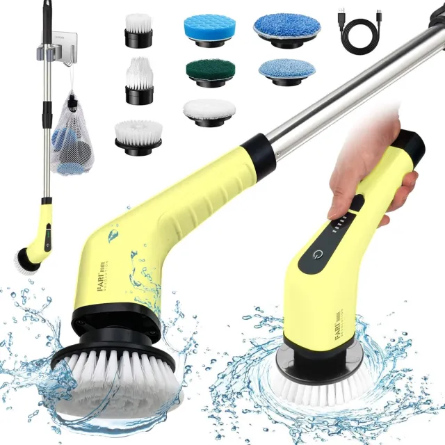 Spazzola elettrica per doccia FARI con 8 testine