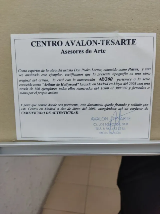 Cuadro Pedro Lerma Artistas Hollywood