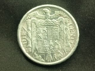 Variante PLVS 10 Céntimos 1941 España