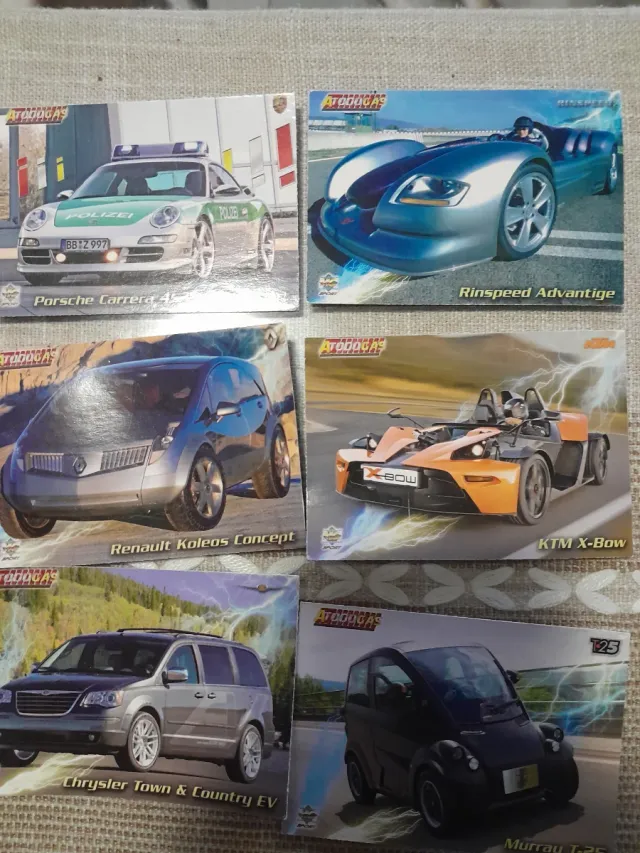 Cromos de Coches: Porsche, Rinspeed, Renault, KTM,